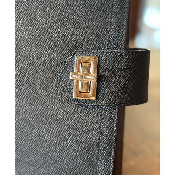 Henri Bendel West 57th Jewelry Book Black Leather Brown Suede - Picture 3 of 10